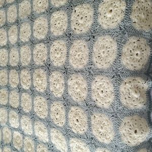 Granny Crochet square Afghan blanket stitch green yellow colors